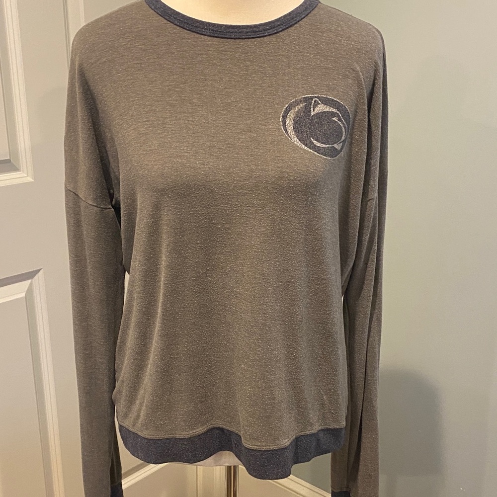 Women's Charcoal Long Sleeve Sweater - Penn State University